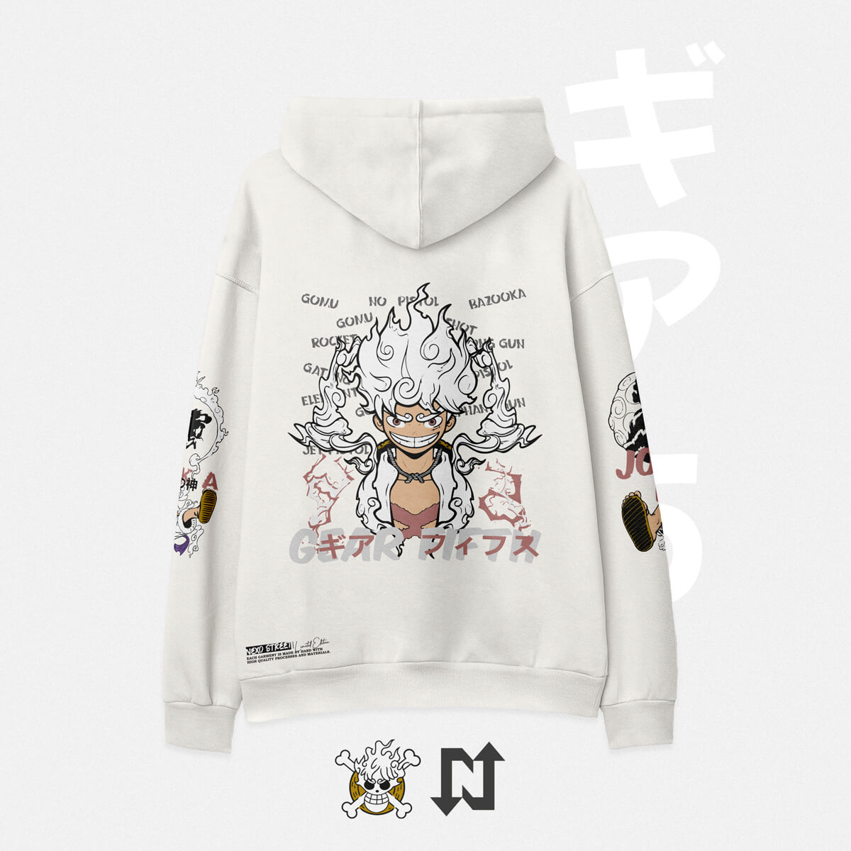 Hoodie LUFFY GEAR 5 V2 NEXO Street XS / ABRIGADOR Buso