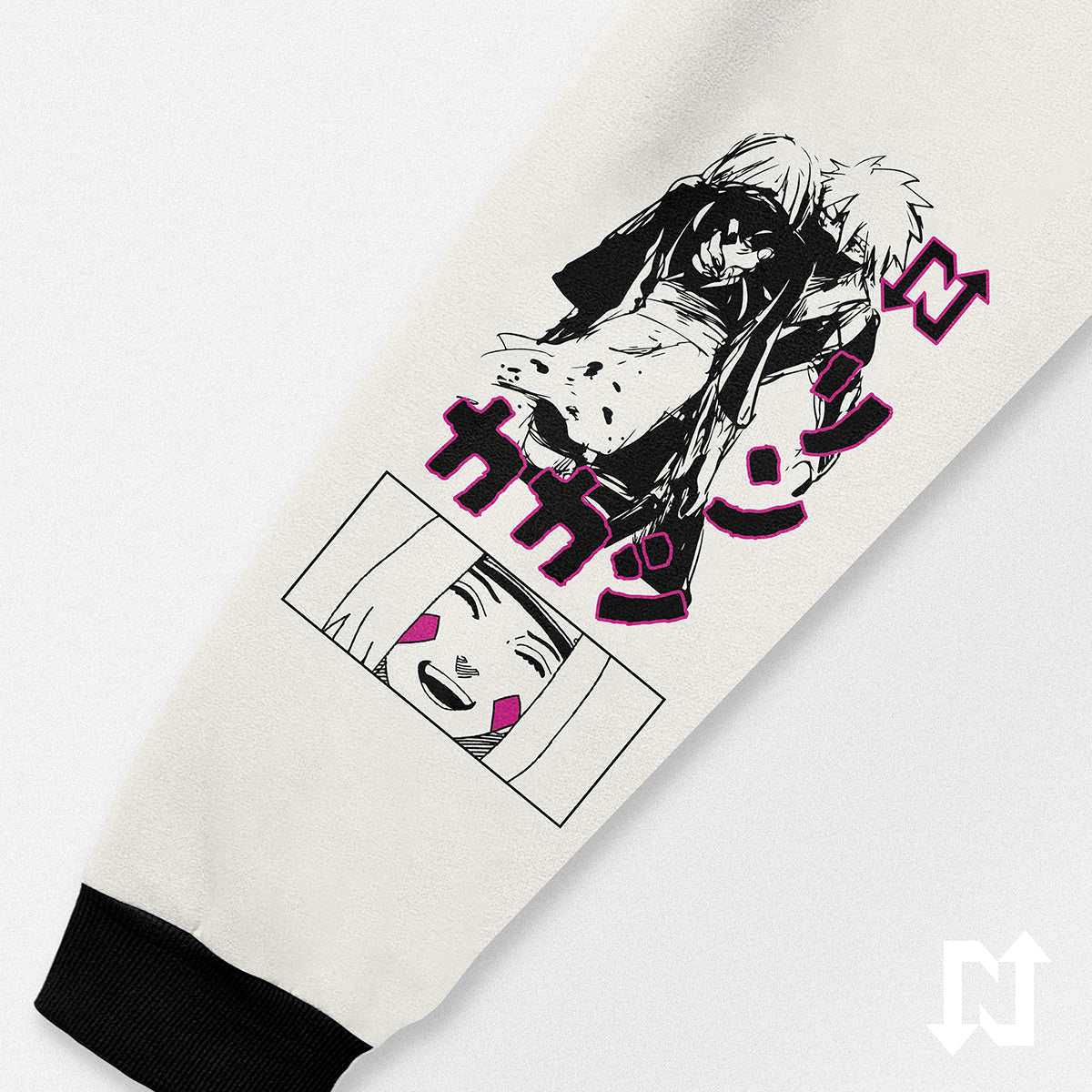 Sudadera blanca oversize inspirada en el equipo Minato del anime y manga de naruto. Cómoda, suave al tacto y de alta calidad.