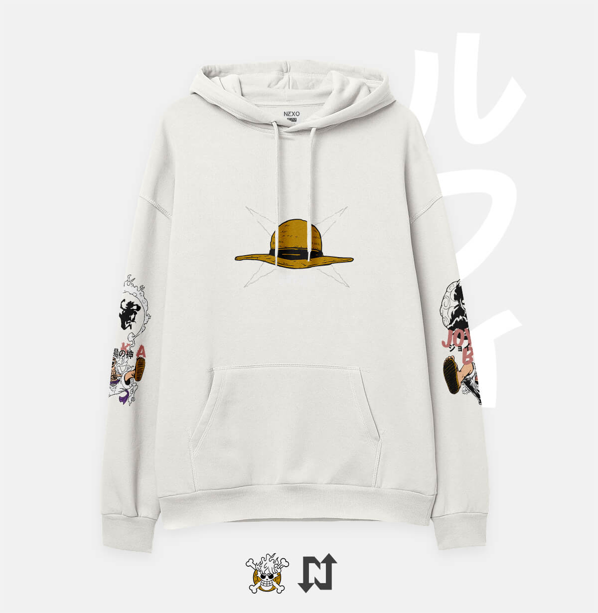 Hoodie LUFFY GEAR 5 V2 NEXO Street XS / ABRIGADOR Buso frente